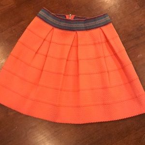 Boutque coral pleated mini skirt